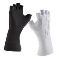 Fingerless Long-wristed Cotton Gloves  Black Medium